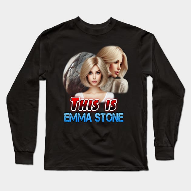 This is Emma Stone Long Sleeve T-Shirt by Gautamillustra